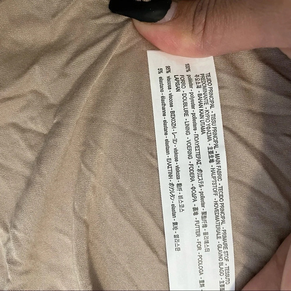 NWT! Zara Woman Sz  L Neutral Long Sleeve Blouse Top - Picture 13 of 14